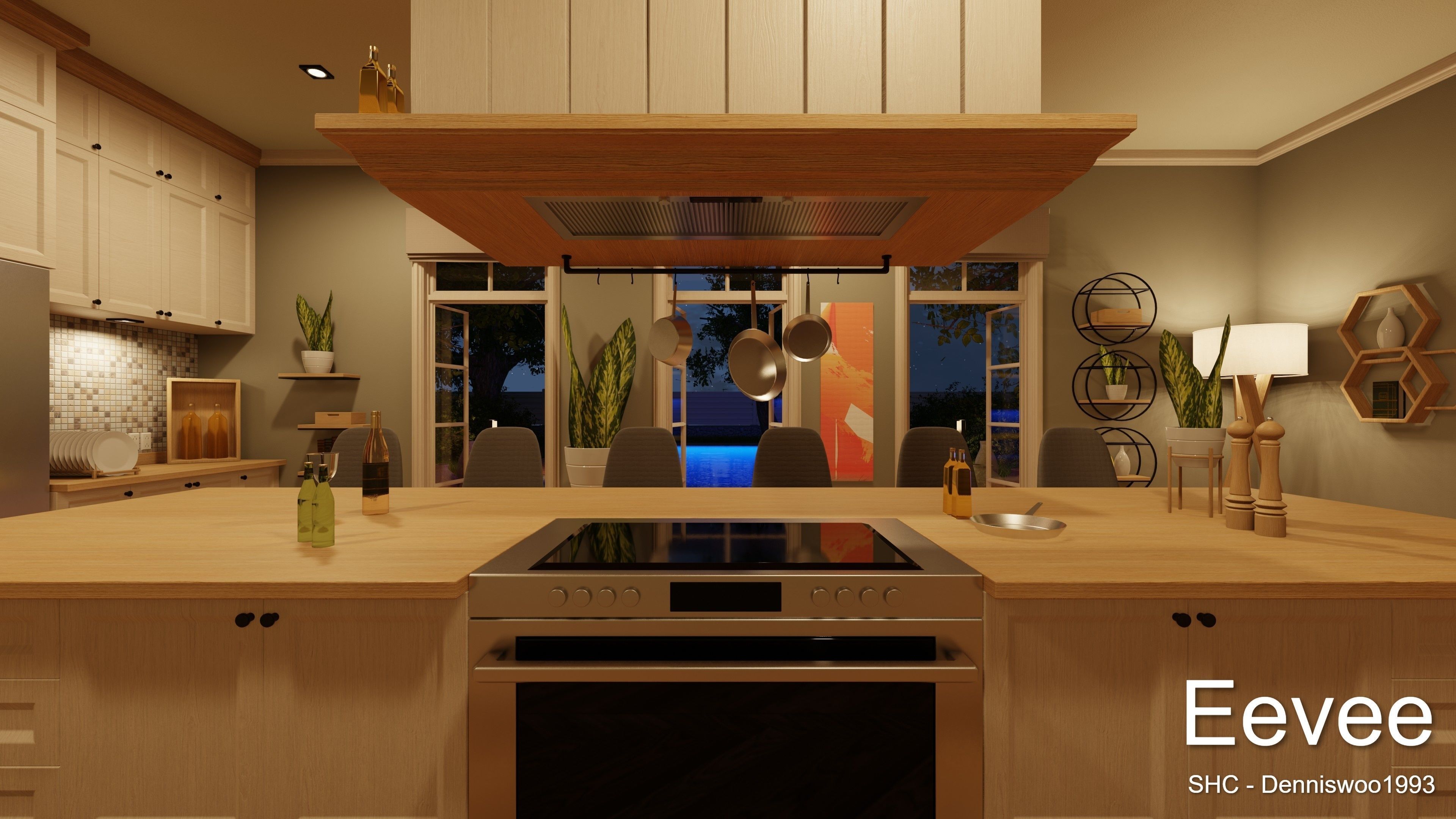 Classic villa 2021 Blender Eevee and Cycles 1 Low-poly 3D model_54