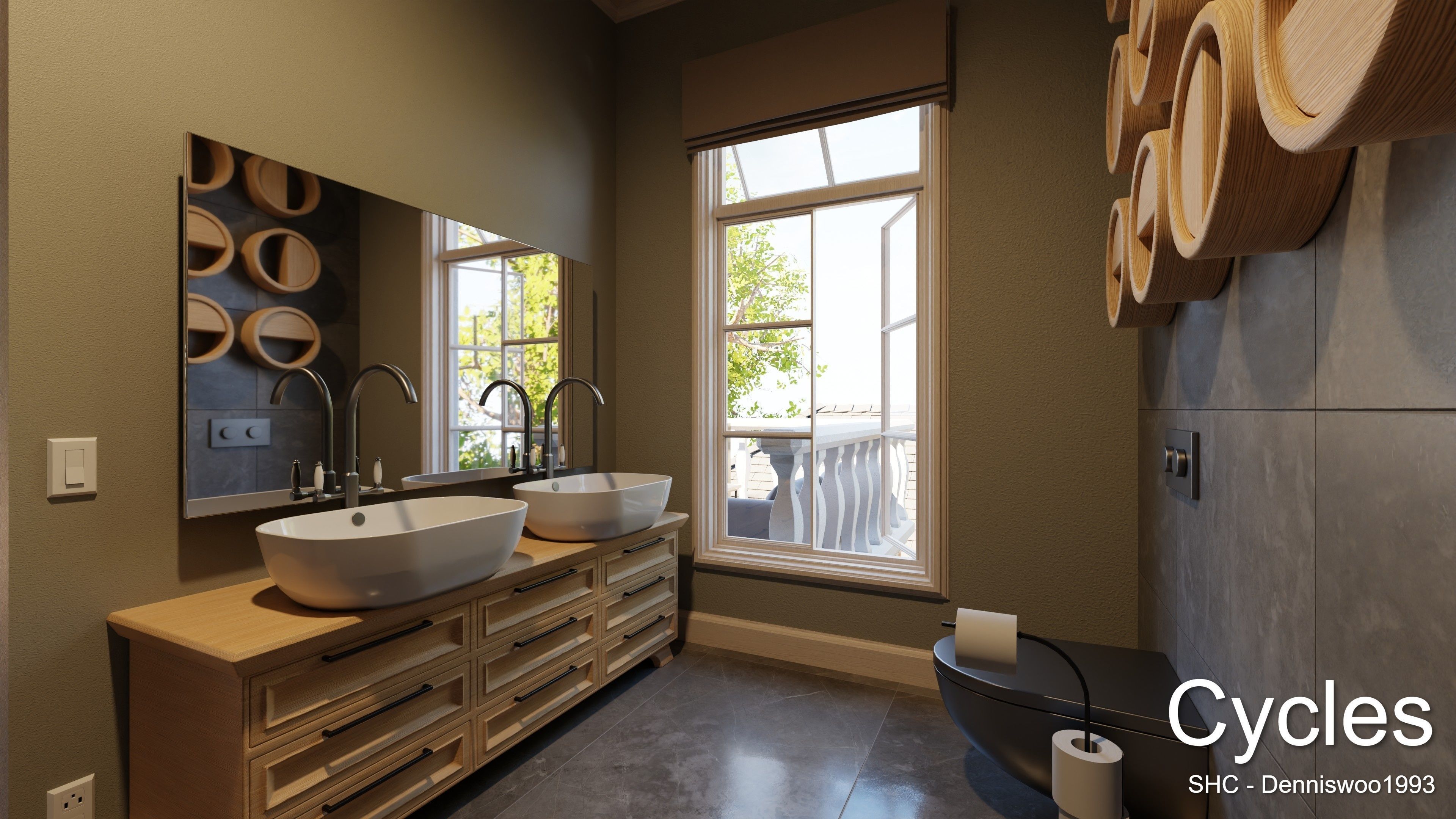 Classic villa 2021 Blender Eevee and Cycles 1 Low-poly 3D model_14