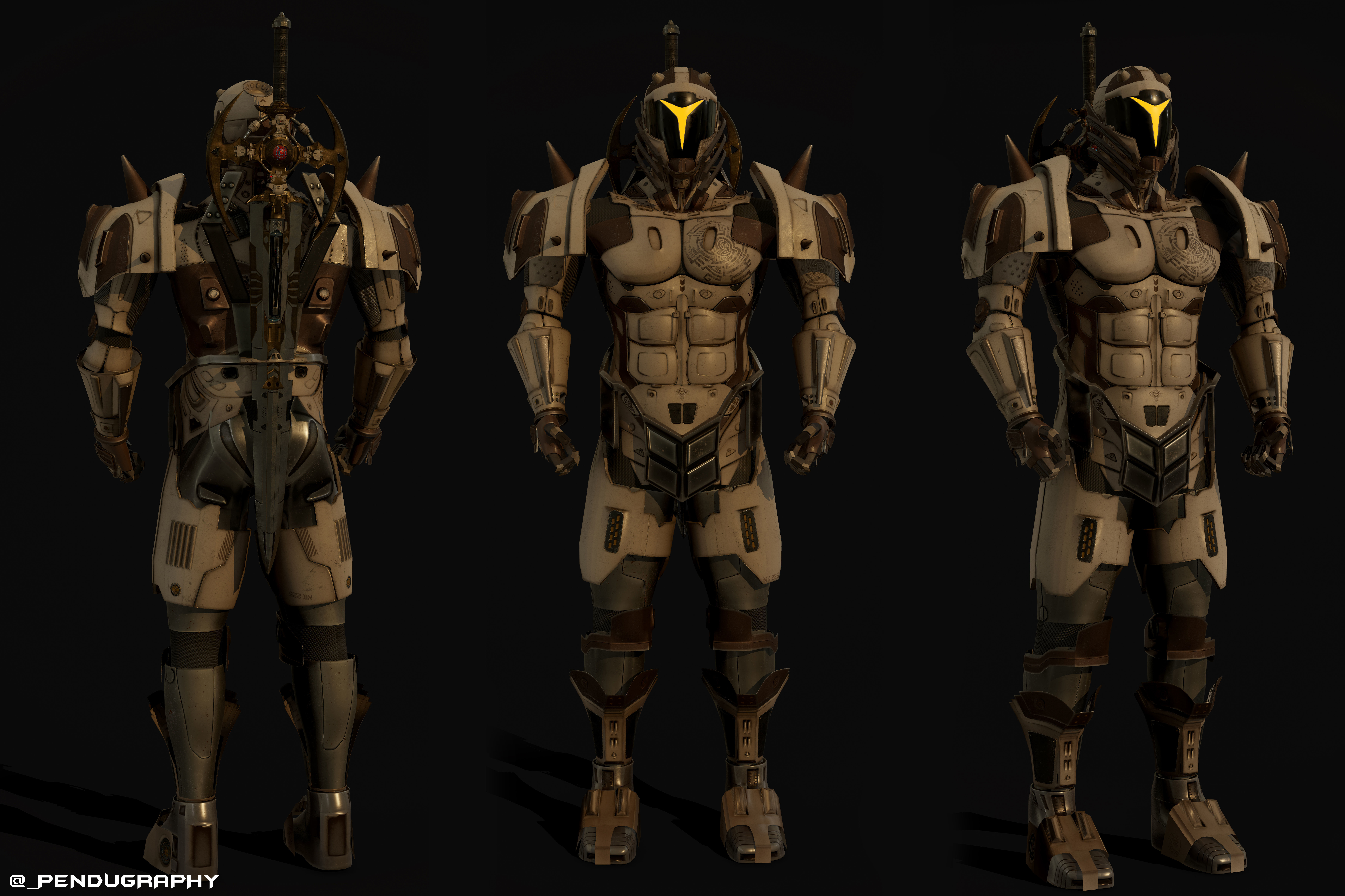 The Berserker apocalypse armor 3D model_1
