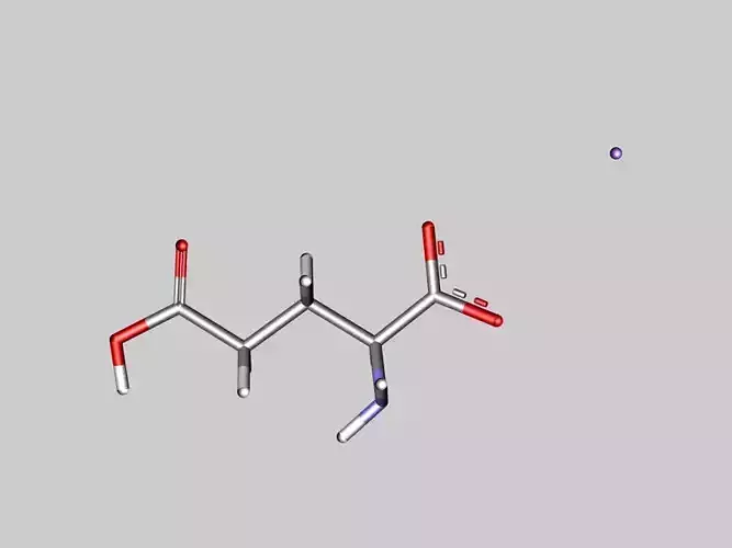 Monosodium glutamate molecule 3D model