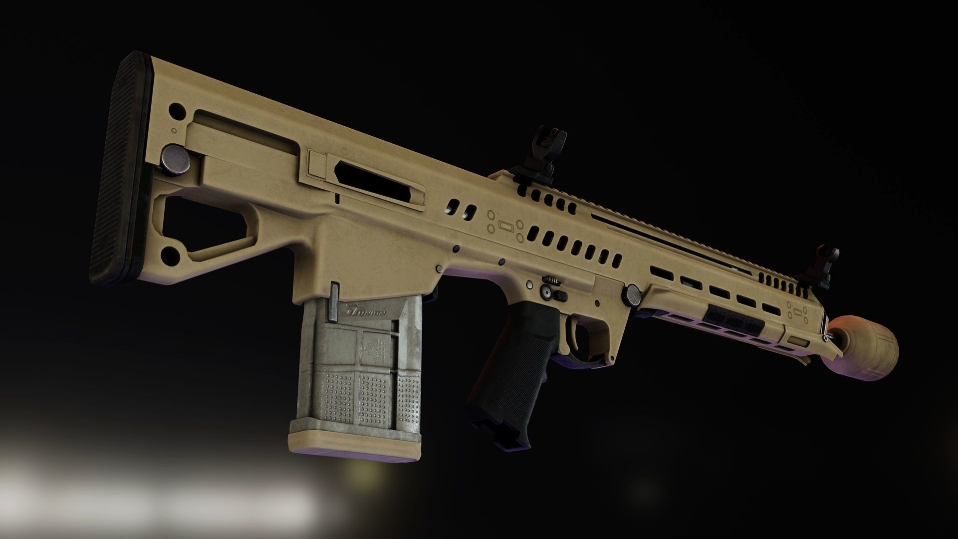 Beretta RM277 GD NGSW Low-poly 3D model_7