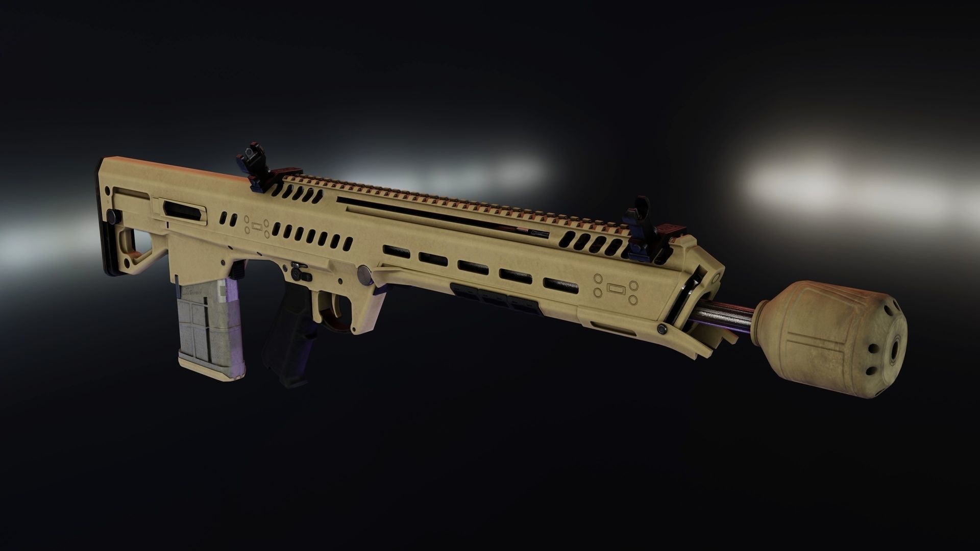 Beretta RM277 GD NGSW Low-poly 3D model_3