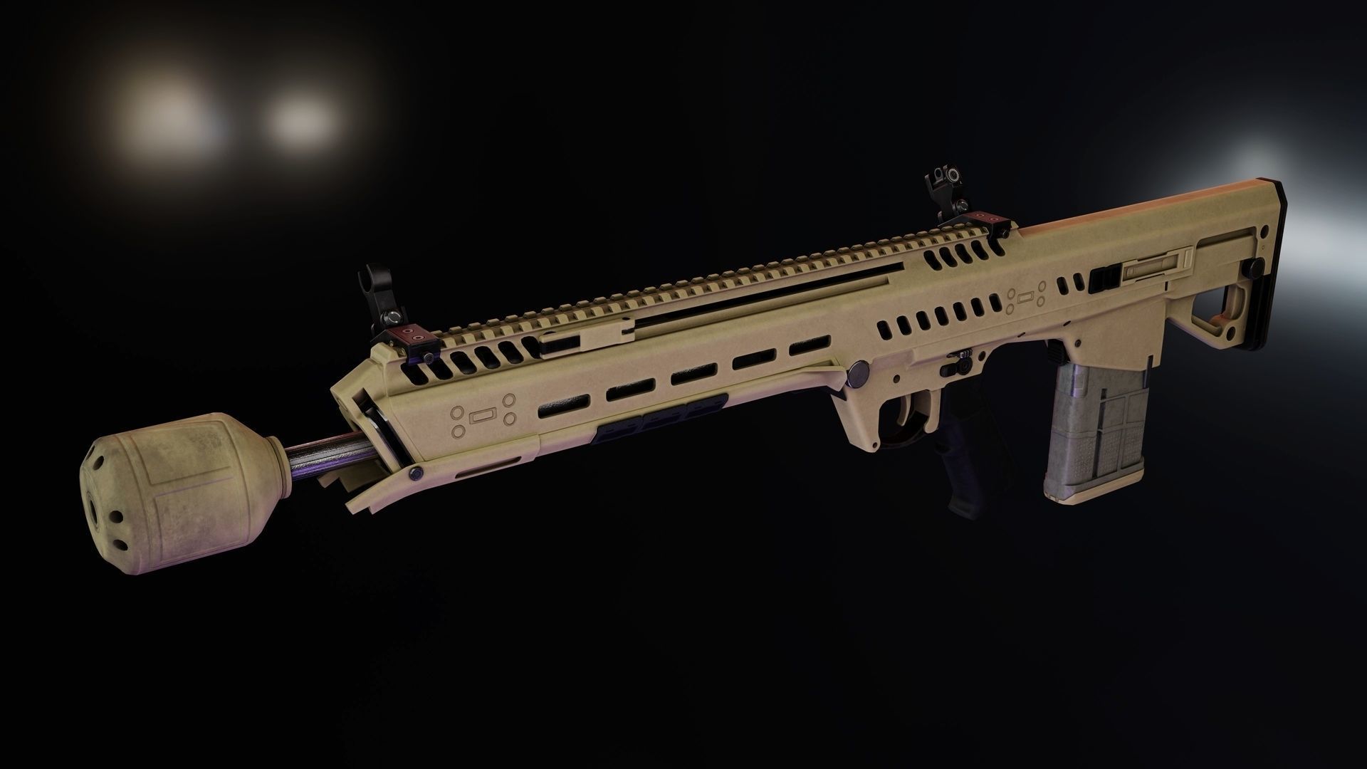 Beretta RM277 GD NGSW Low-poly 3D model_4