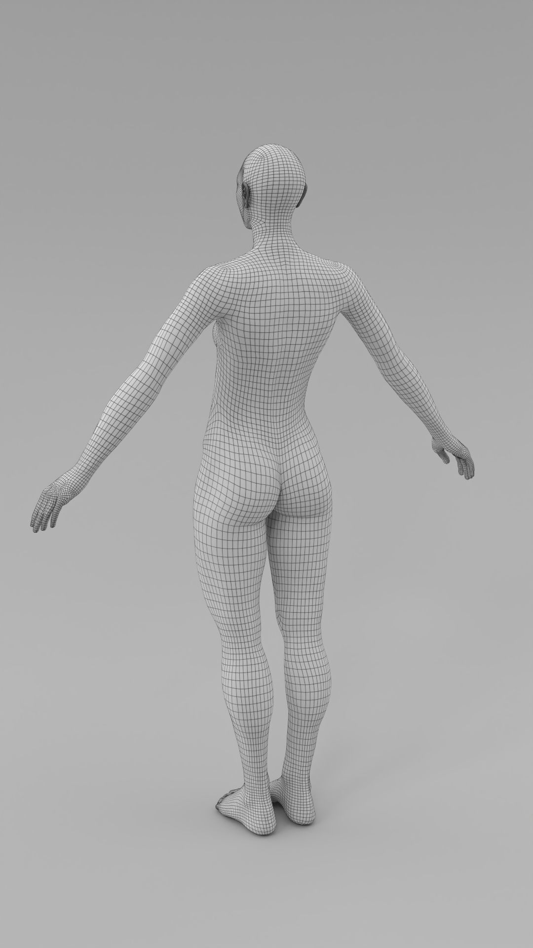 female fashion mannequin feminine pose set Low-poly 3D model_7