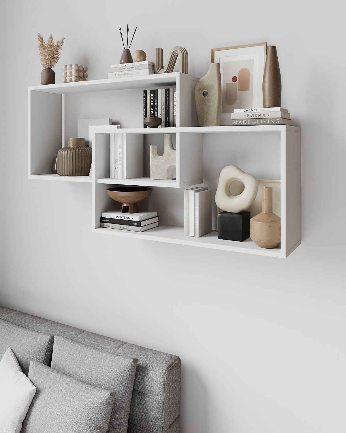 Wall-shelf wall shelves for living room Free 3D model_3