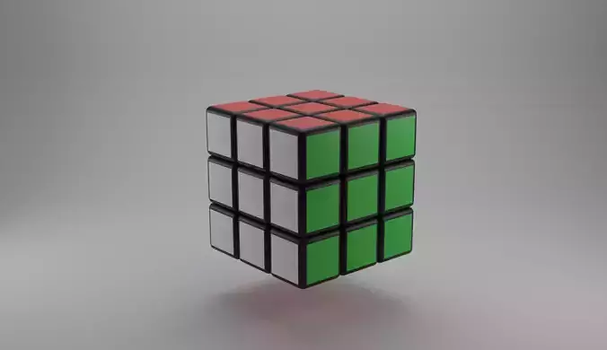 Rubik Cube 3D model and animated