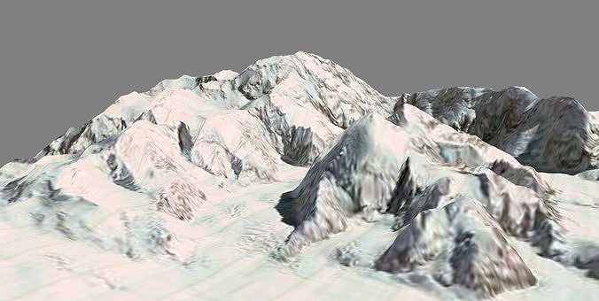 Denali Deenaalee McKinley Mount 3d model Low-poly 3D model