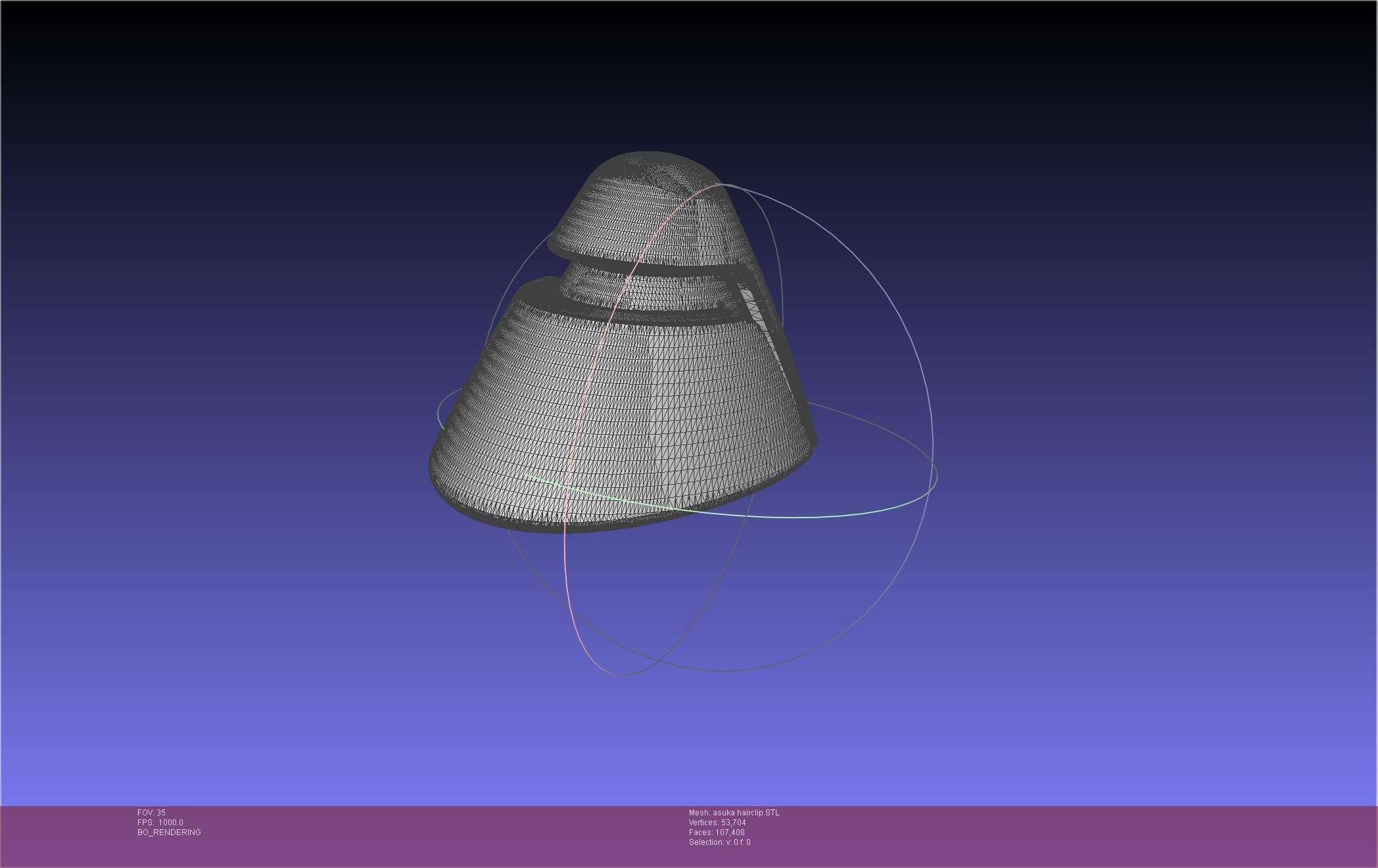 Evangelion Asuka Hairclip 3D print model_55