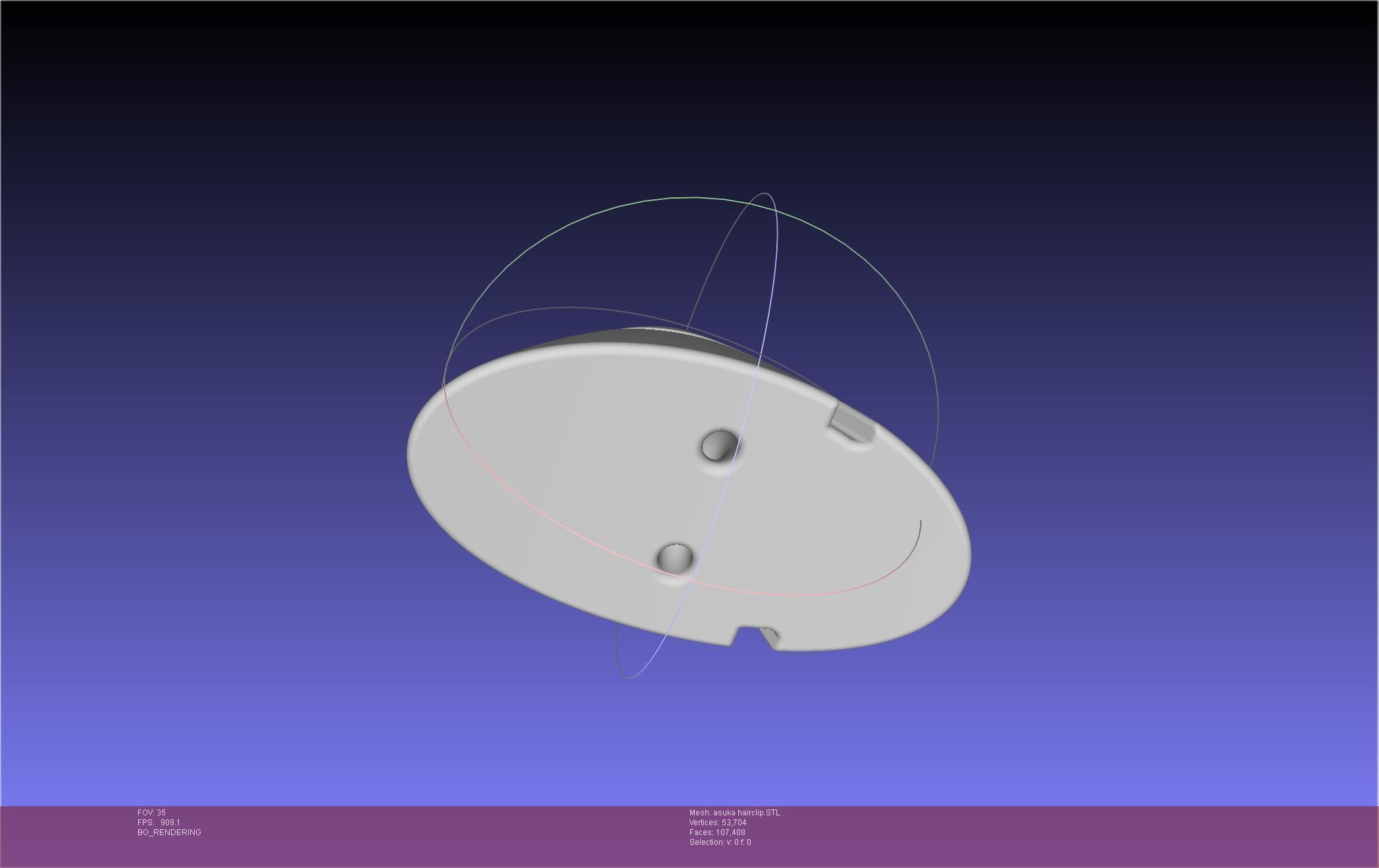 Evangelion Asuka Hairclip 3D print model_65