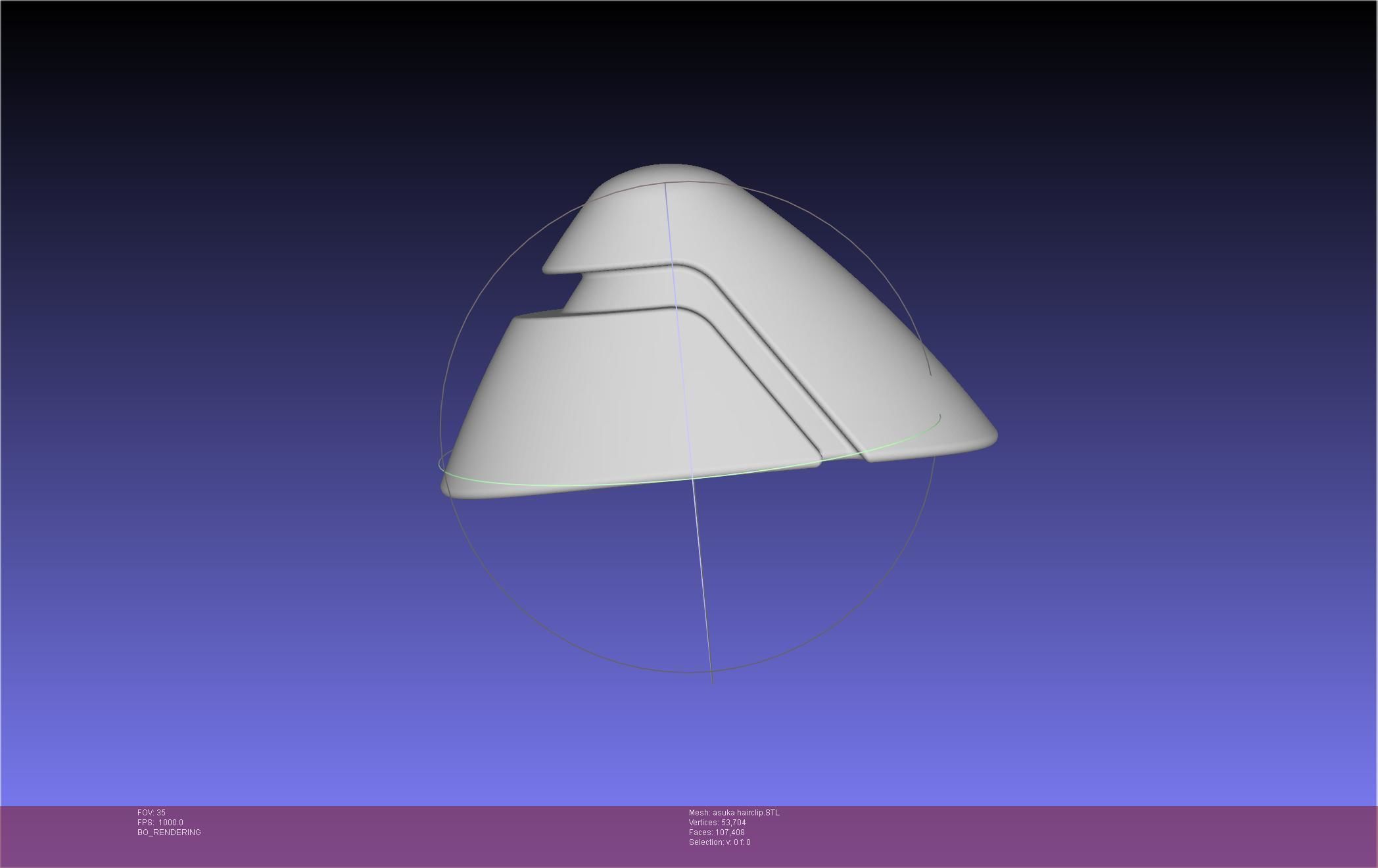 Evangelion Asuka Hairclip 3D print model_67