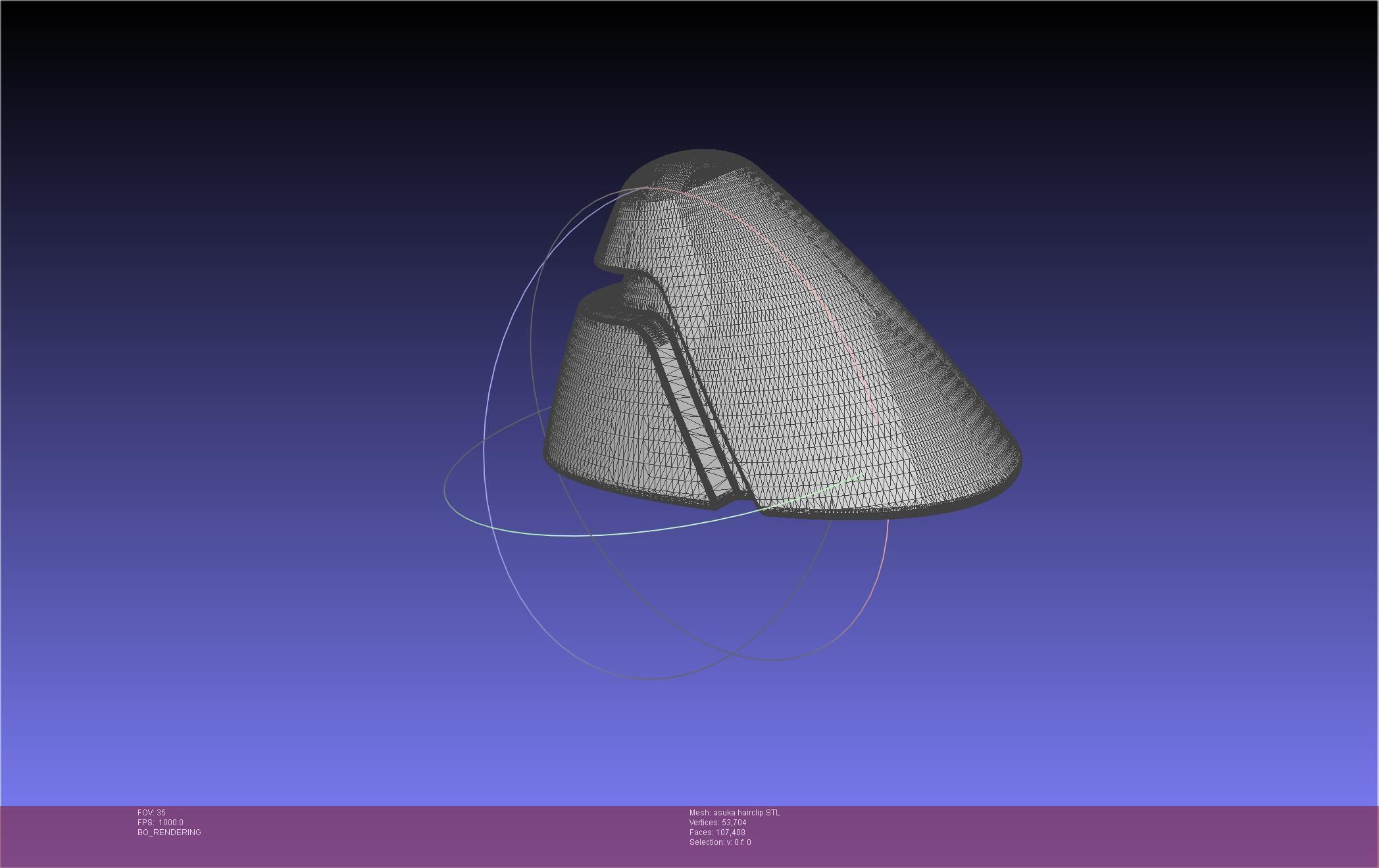 Evangelion Asuka Hairclip 3D print model_53