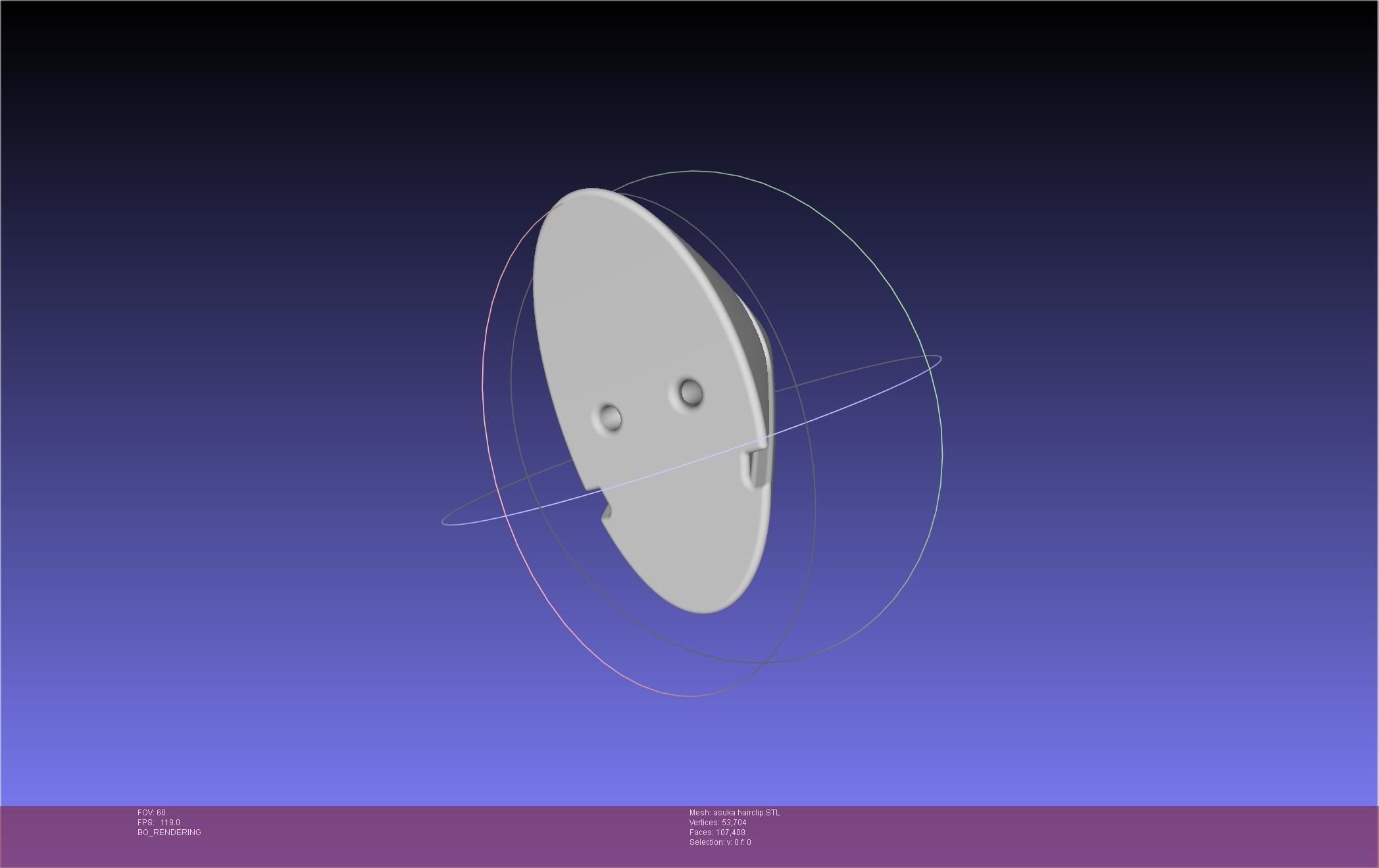 Evangelion Asuka Hairclip 3D print model_17