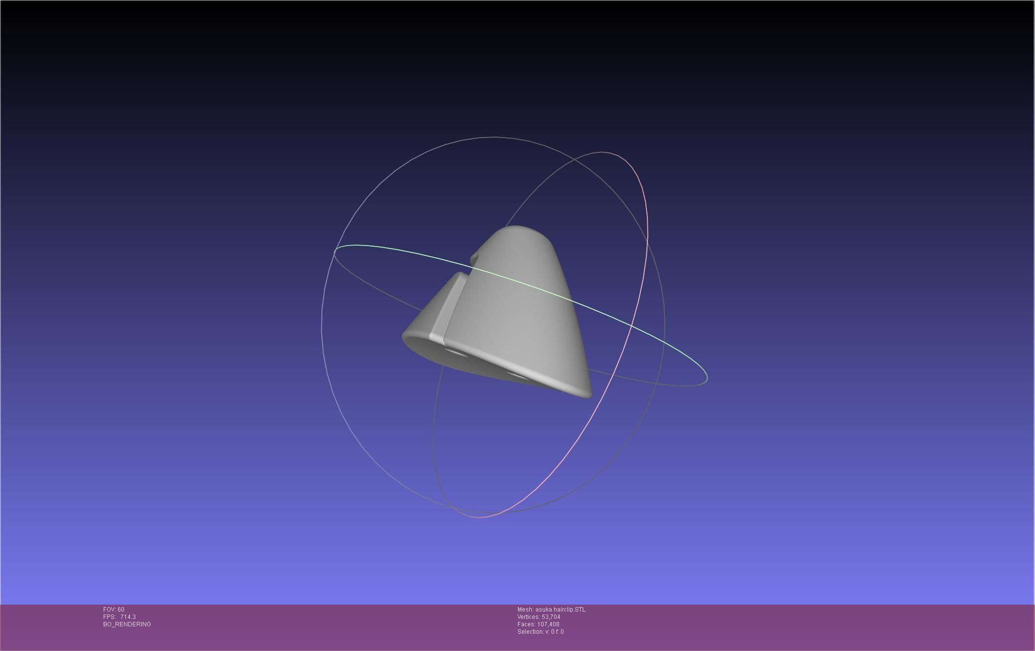 Evangelion Asuka Hairclip 3D print model_25