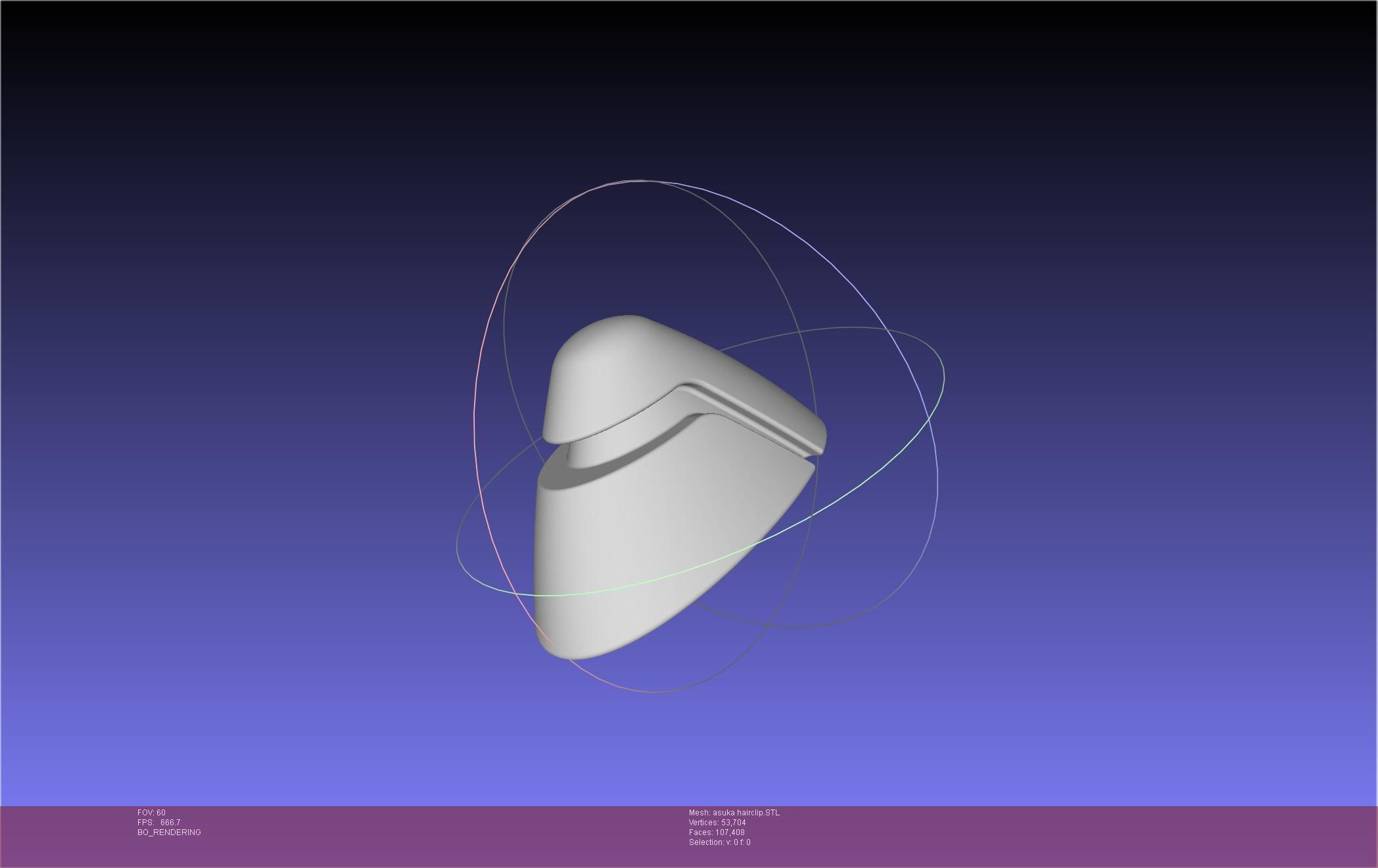 Evangelion Asuka Hairclip 3D print model_26