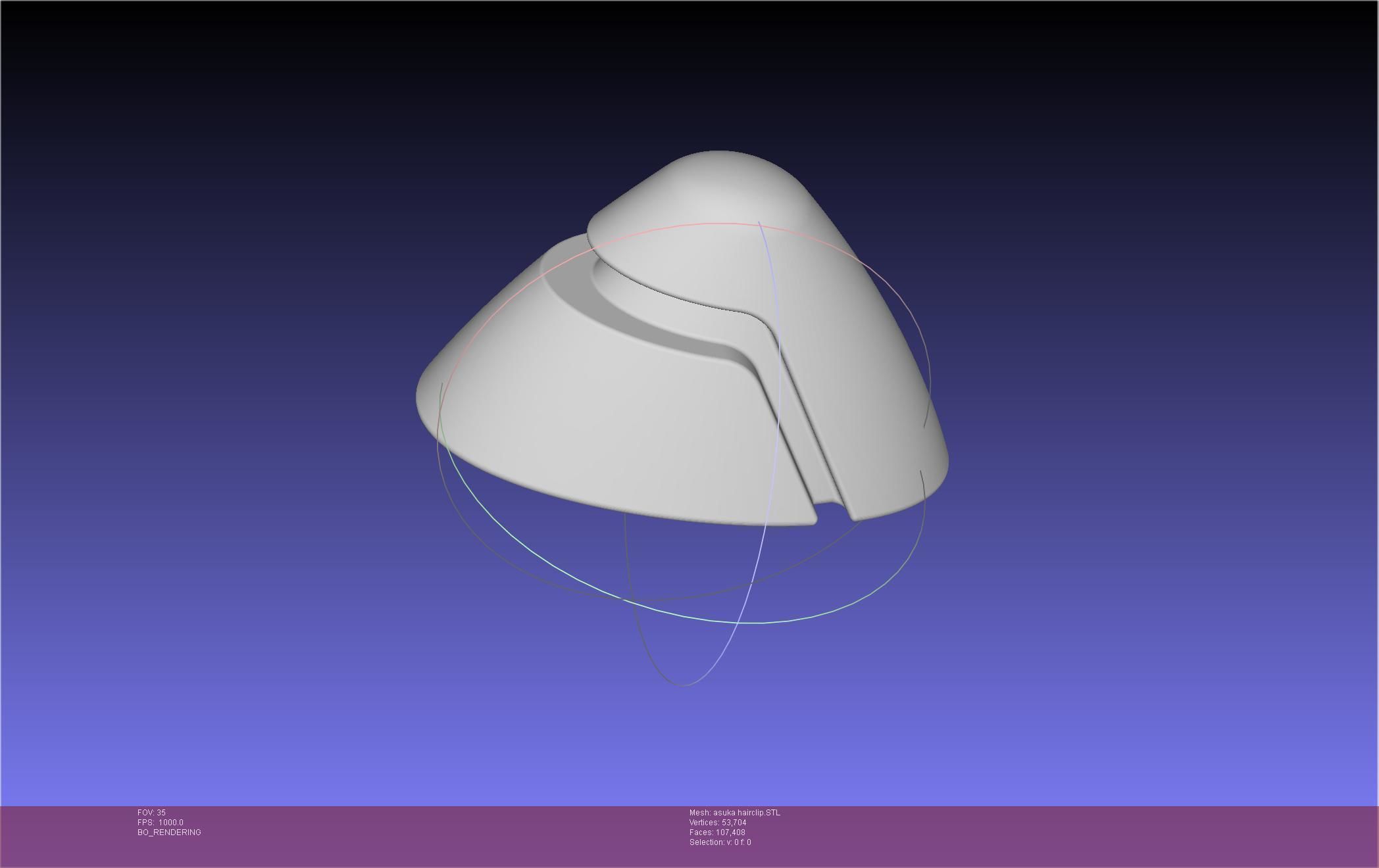 Evangelion Asuka Hairclip 3D print model_68