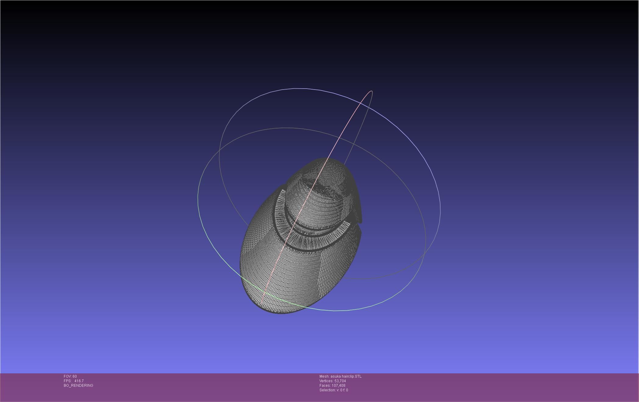 Evangelion Asuka Hairclip 3D print model_31