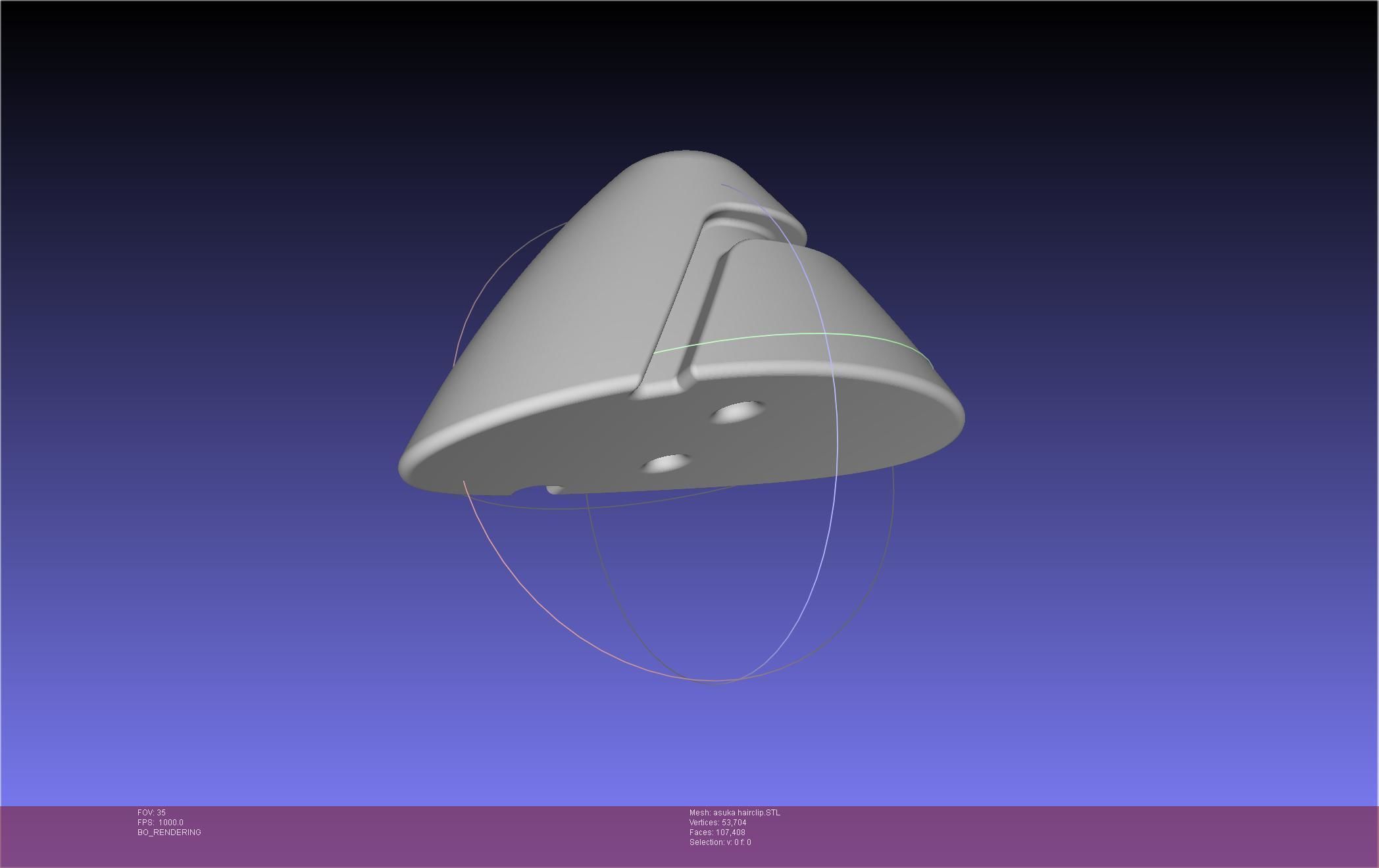 Evangelion Asuka Hairclip 3D print model_62