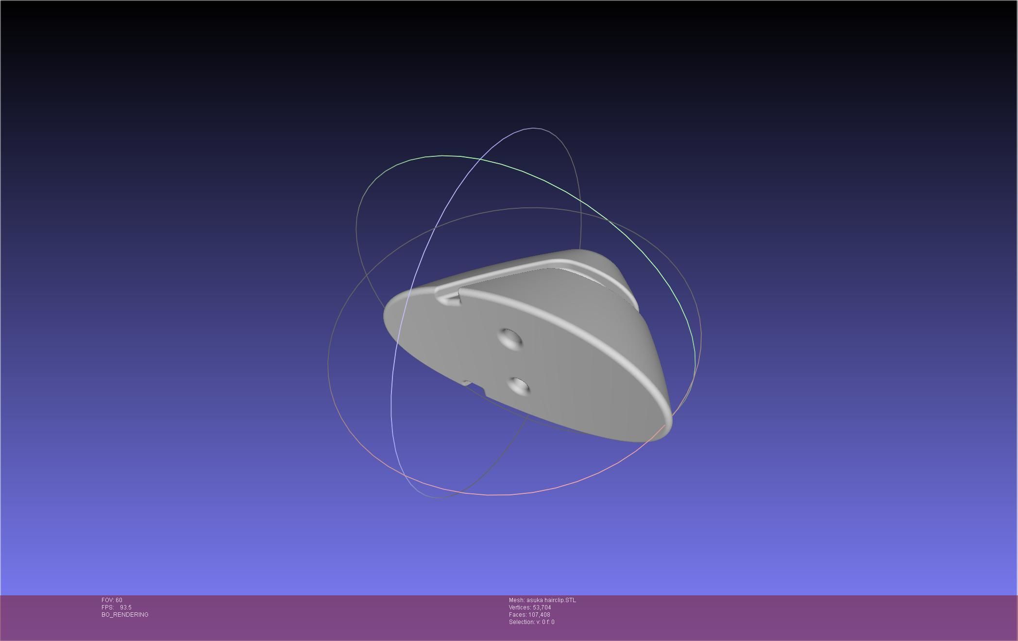 Evangelion Asuka Hairclip 3D print model_14