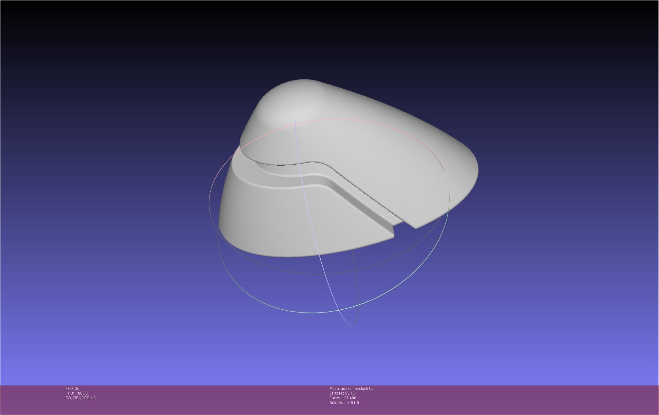 Evangelion Asuka Hairclip 3D print model_64