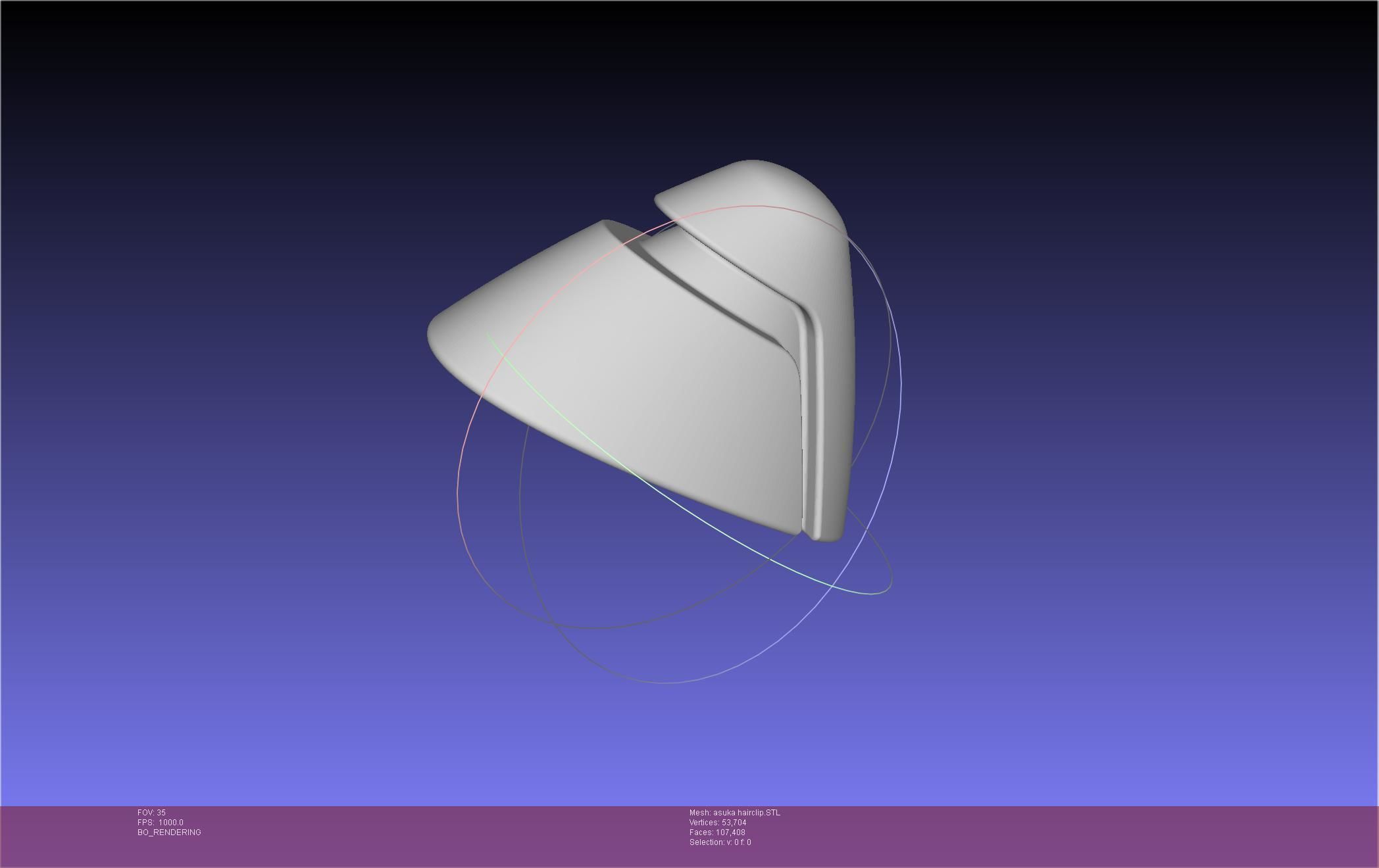 Evangelion Asuka Hairclip 3D print model_60