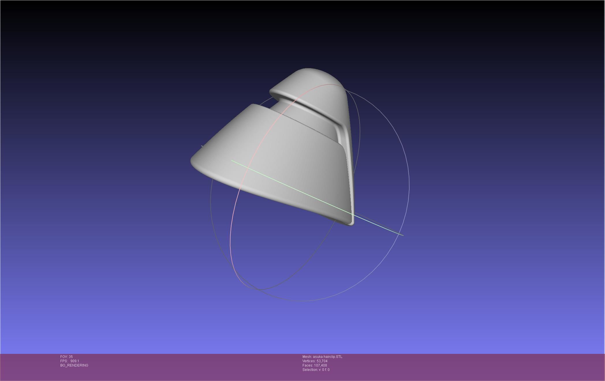 Evangelion Asuka Hairclip 3D print model_66