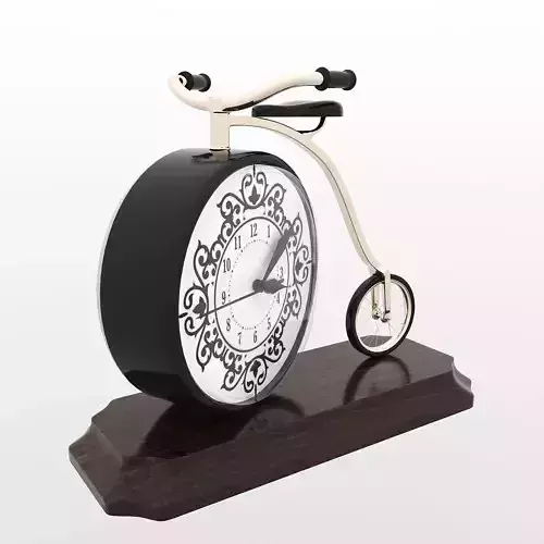 Clock with bicycle