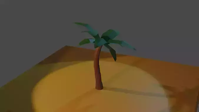 Low poly Palm tree Free low-poly 3D model