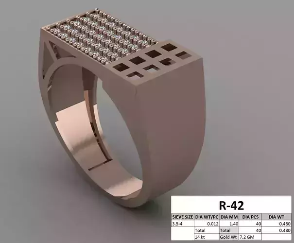 Male ring 3dm stl detail 