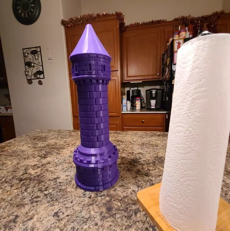 Castle Tower bank 3D print model_0