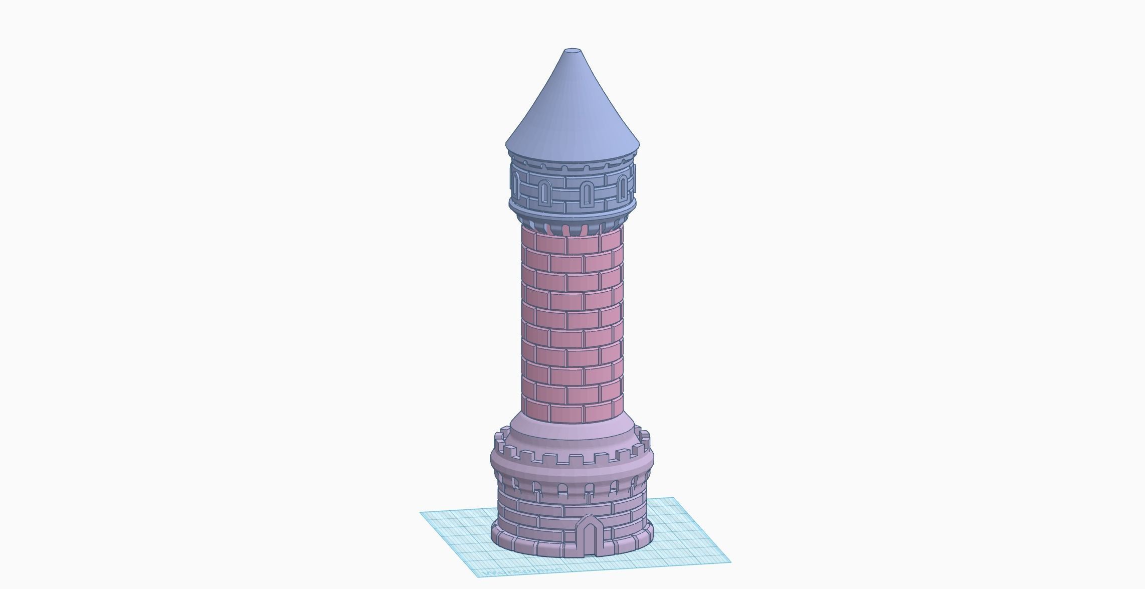 Castle Tower bank 3D print model_2