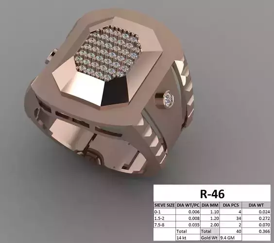 Male ring 3dm stl detail 