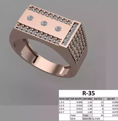 Male ring 3dm stl detail 