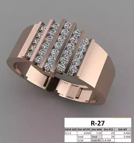 Male ring 3dm stl detail 