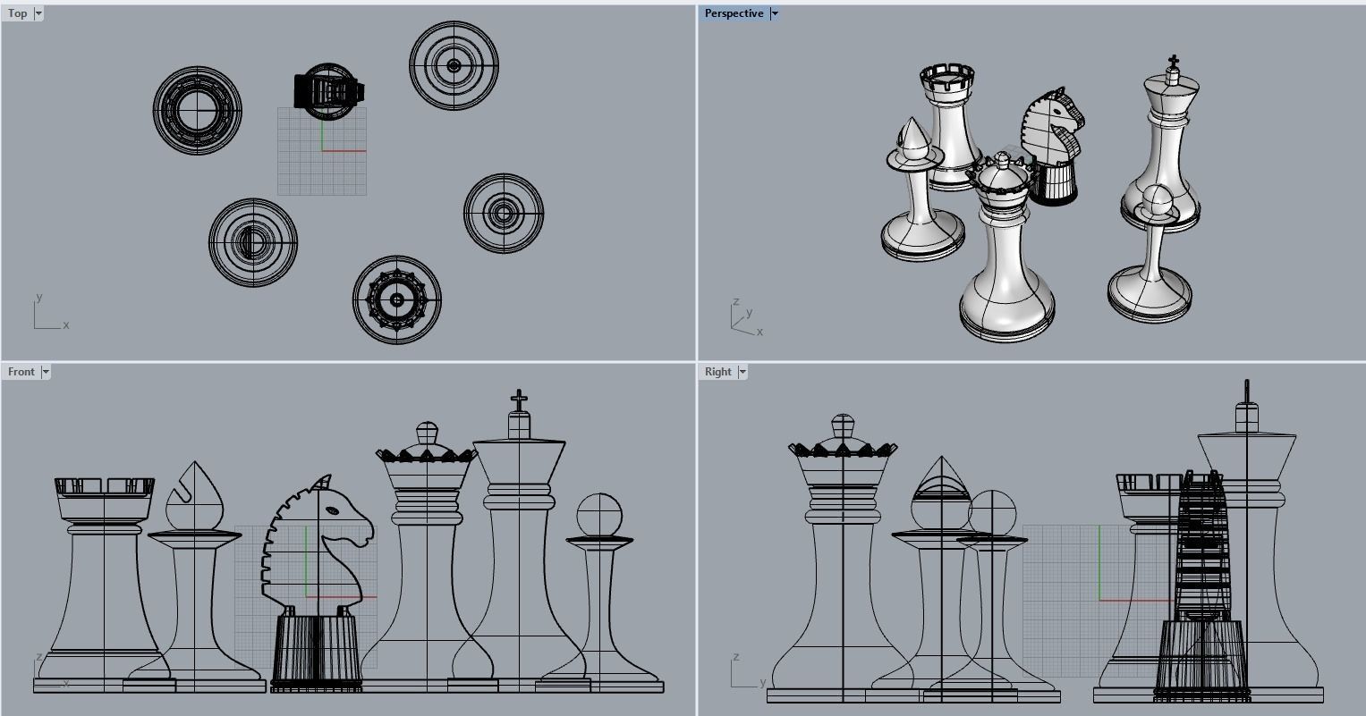 Printable chess pieces - no textures included 3D print model_4