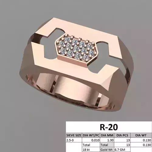 Male ring 3dm stl detail 