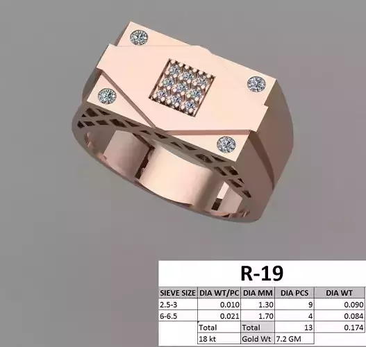 Male ring 3dm stl detail 