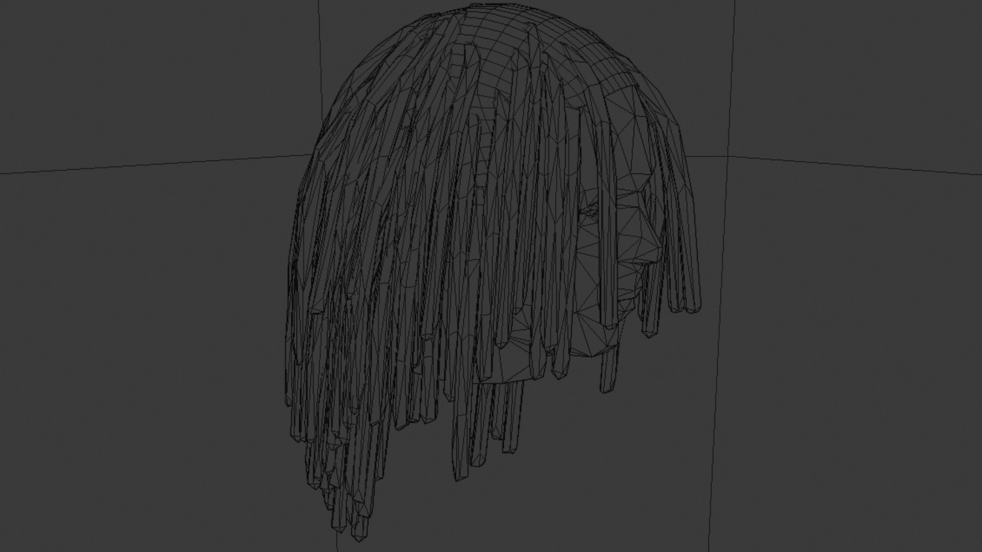 Long Dreads 4 - Classic Style Low-poly 3D model_5
