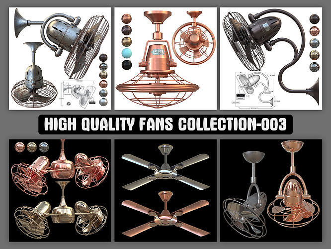 High quality fans collection-003 3D model