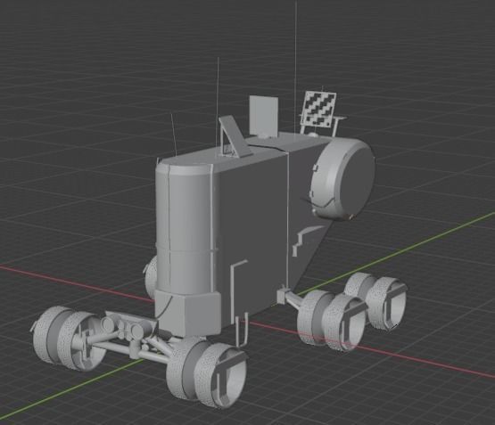 Rover space vehicle Free 3D model_1