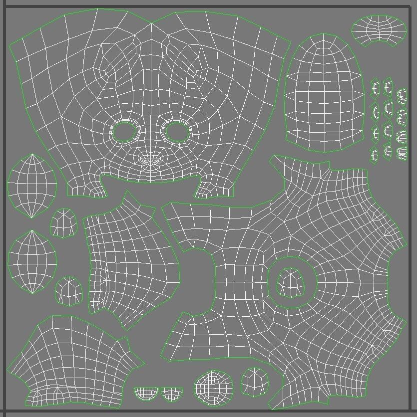 Spitz cartoon dog with big eyes Low-poly 3D model_13