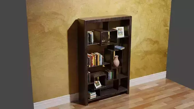 BookShelf wooden bookcase with books