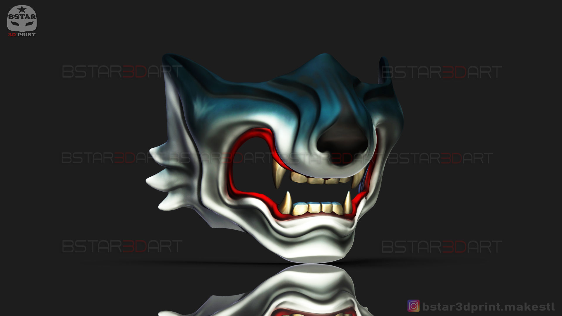 Ghost Of Tsushima - Wolf Mask - Samurai Cosplay Mask 3D print model_14