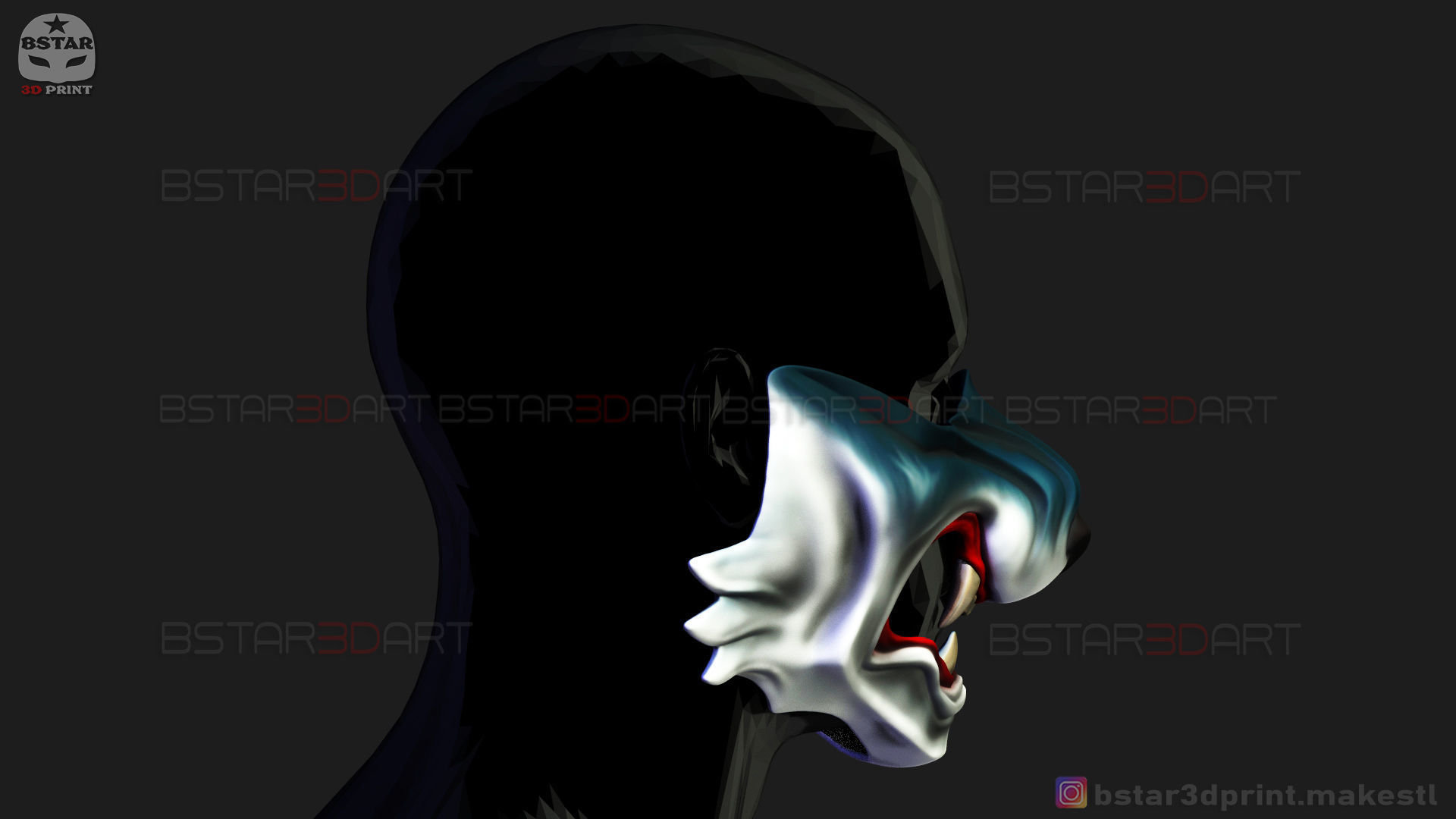 Ghost Of Tsushima - Wolf Mask - Samurai Cosplay Mask 3D print model_18