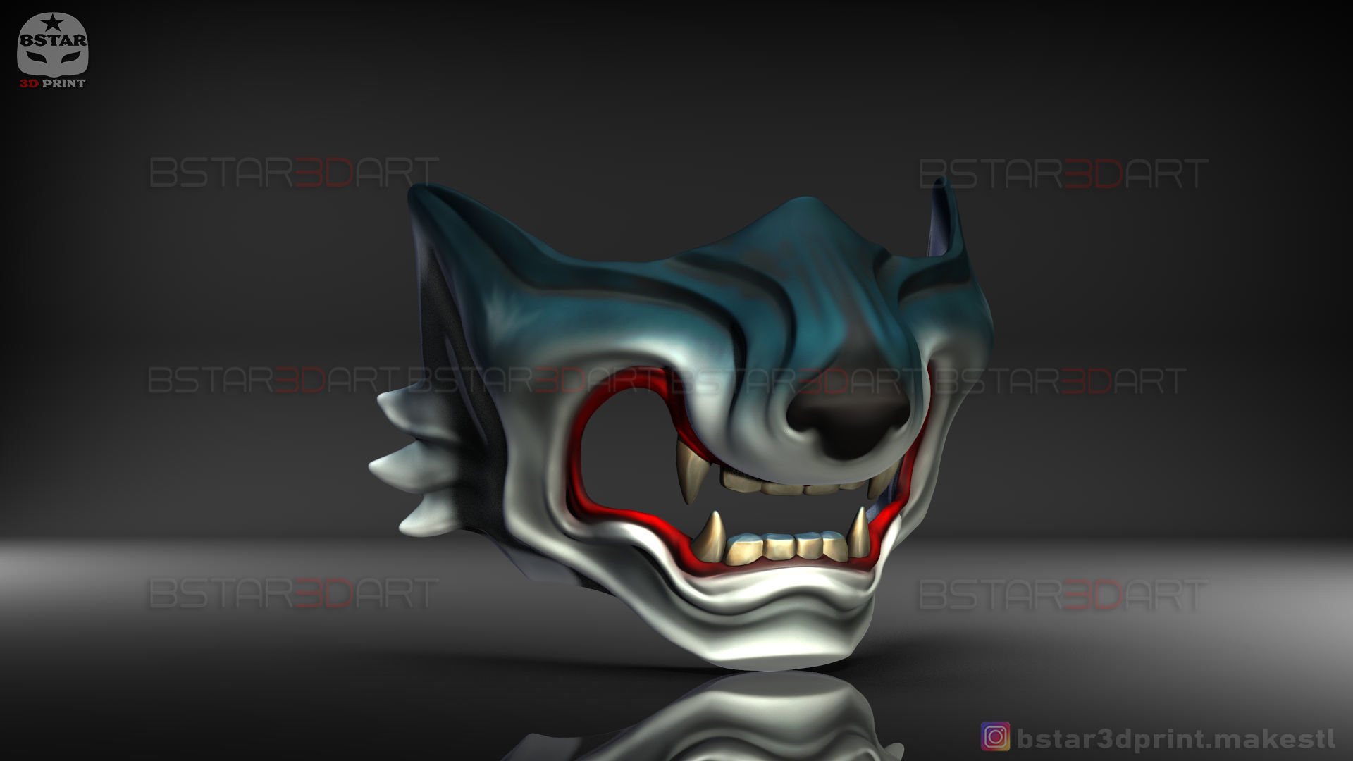 Ghost Of Tsushima - Wolf Mask - Samurai Cosplay Mask 3D print model_34