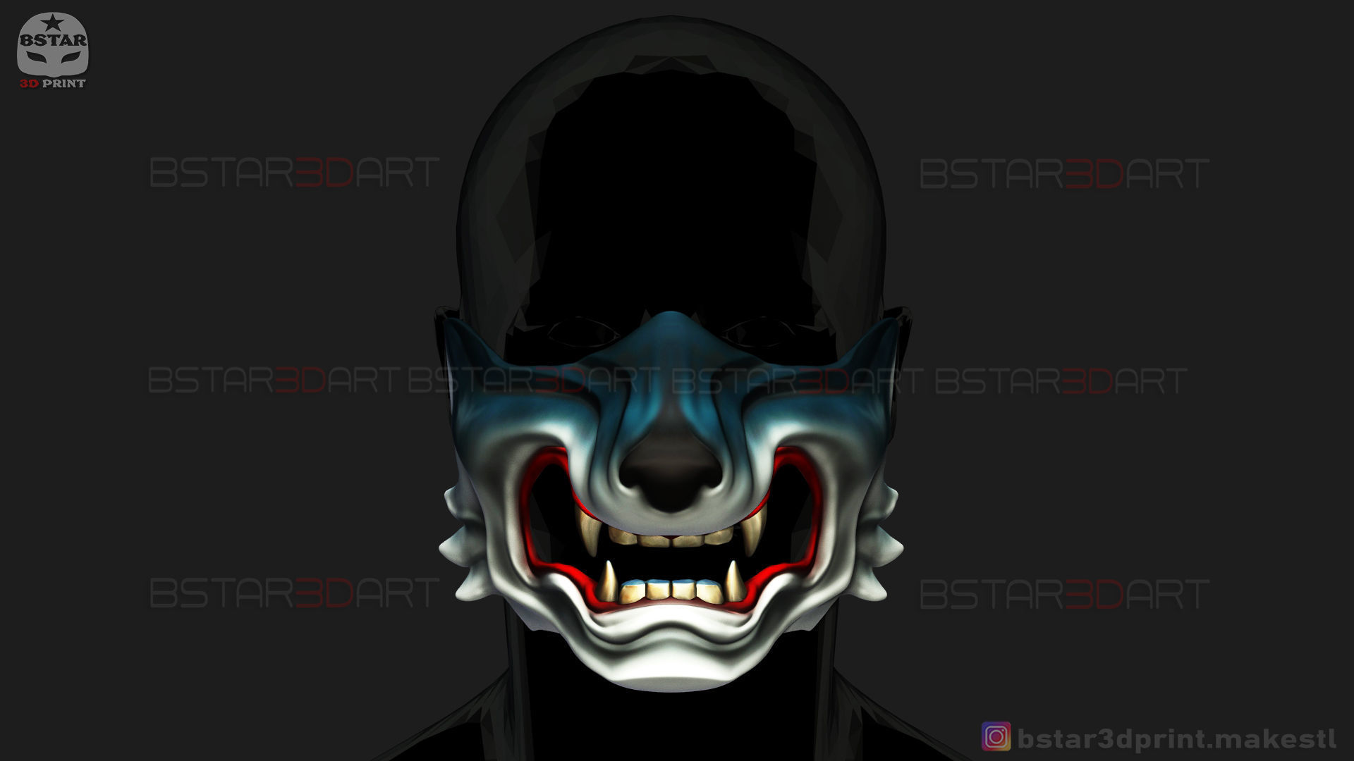 Ghost Of Tsushima - Wolf Mask - Samurai Cosplay Mask 3D print model_15