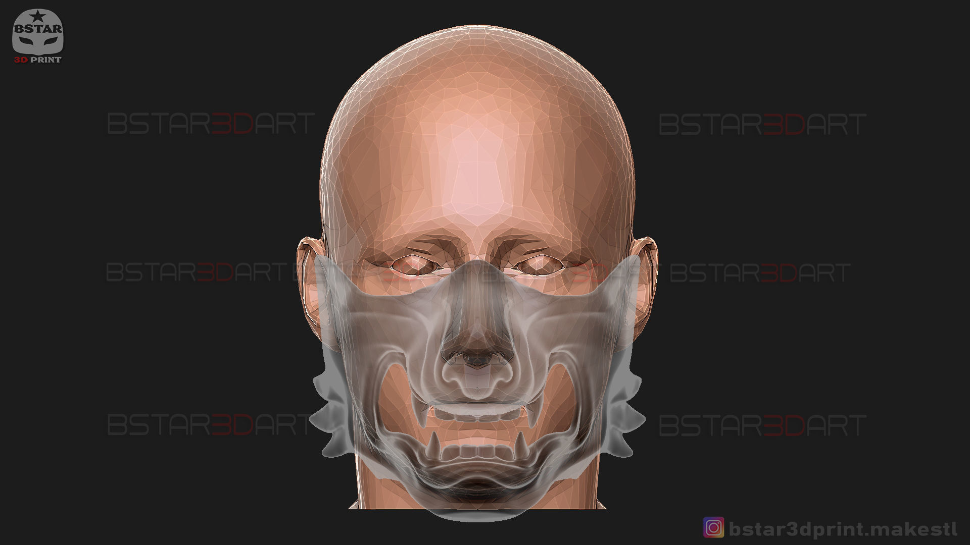 Ghost Of Tsushima - Wolf Mask - Samurai Cosplay Mask 3D print model_30