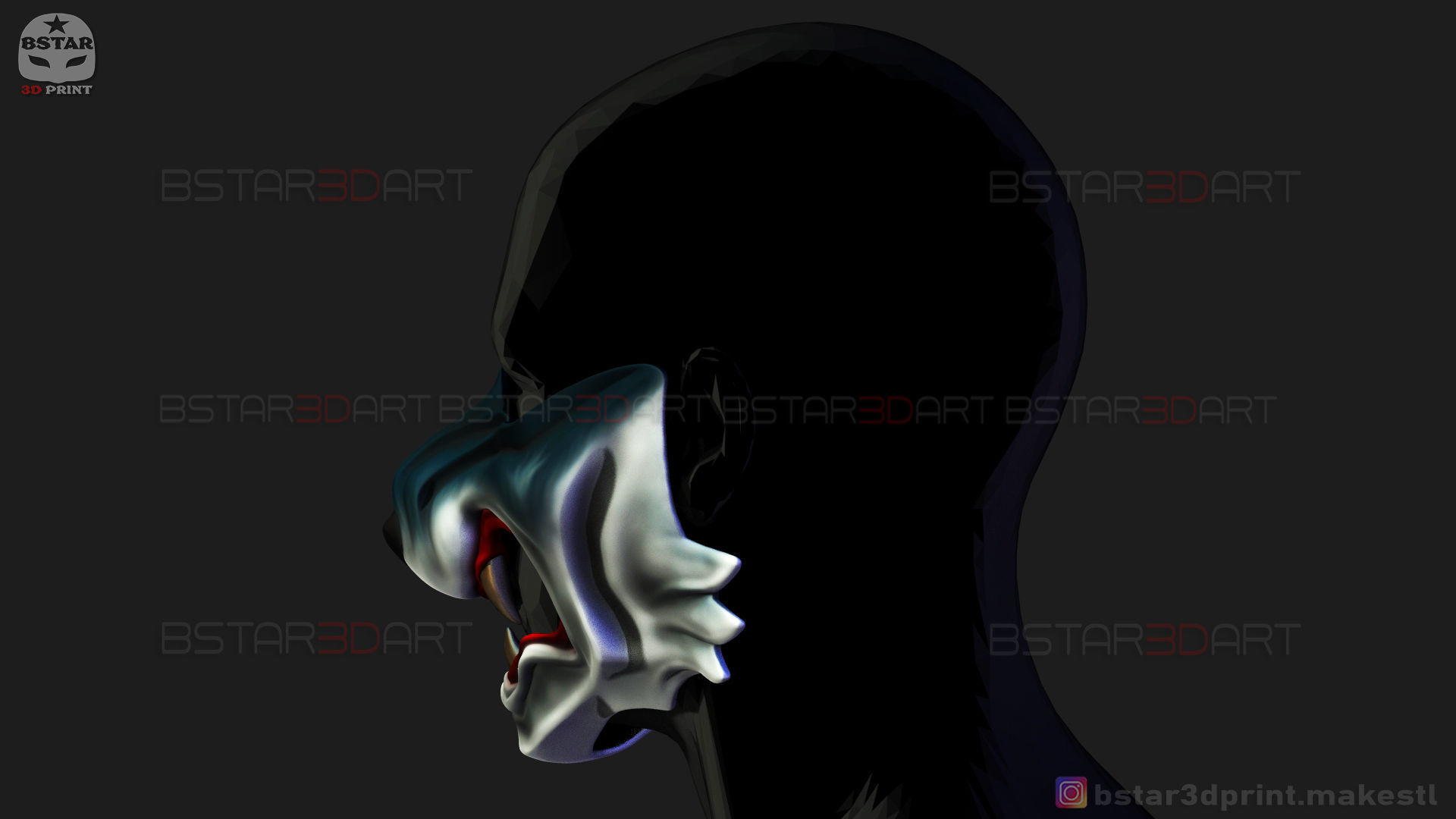 Ghost Of Tsushima - Wolf Mask - Samurai Cosplay Mask 3D print model_17