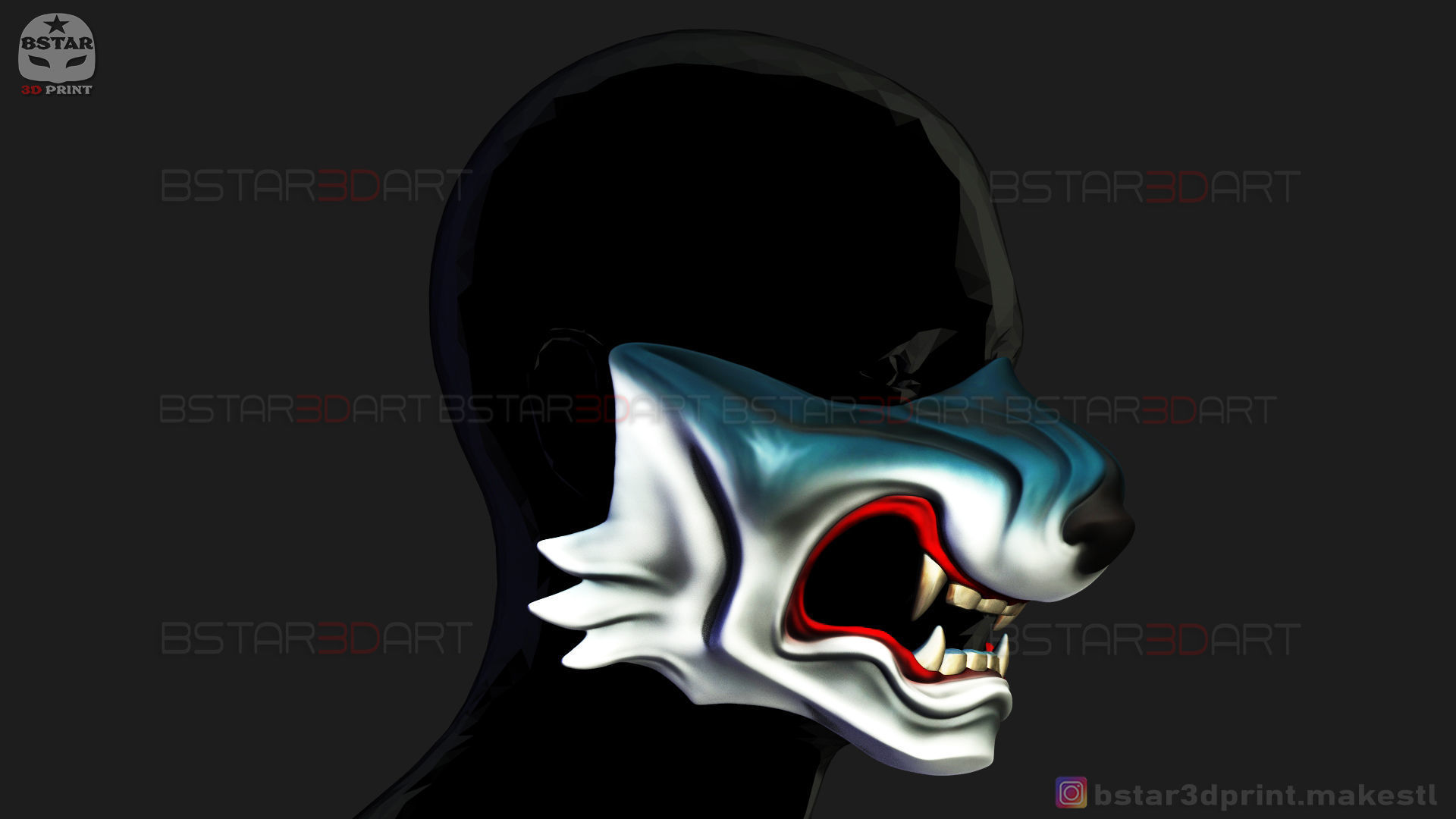 Ghost Of Tsushima - Wolf Mask - Samurai Cosplay Mask 3D print model_20