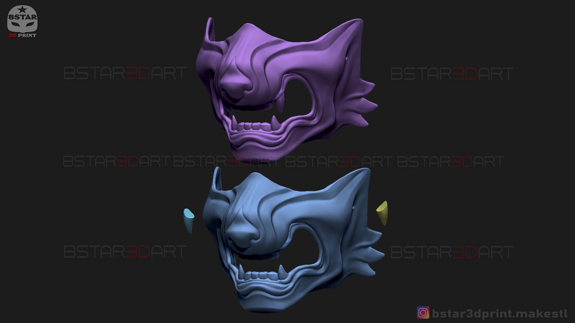 Ghost Of Tsushima - Wolf Mask - Samurai Cosplay Mask 3D print model_33