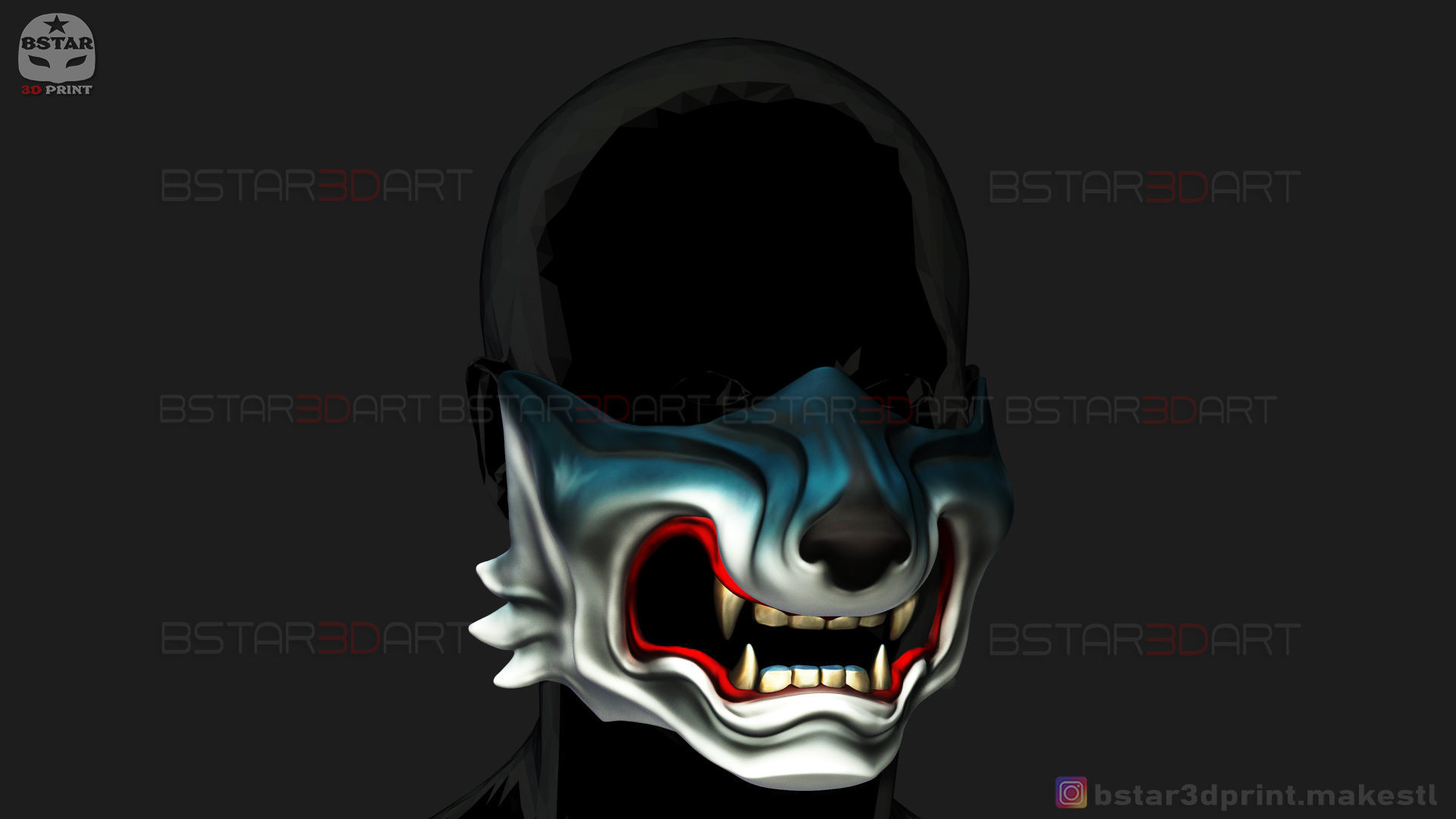 Ghost Of Tsushima - Wolf Mask - Samurai Cosplay Mask 3D print model_19